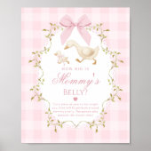 Silly Goose How big is mommys belly Pink Gingham Poster (Vorne)