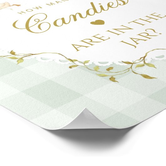 Silly Goose How many candies Sage Gender Neutral Poster (Ecke)