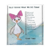 Silly Goose Kids Custom Daily Routine Checklist Notizblock (Vorderseite)