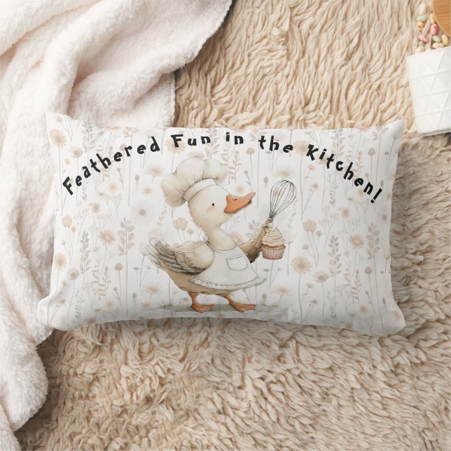 Silly Goose Kitchen Throw Pillow Lendenkissen (Decke)