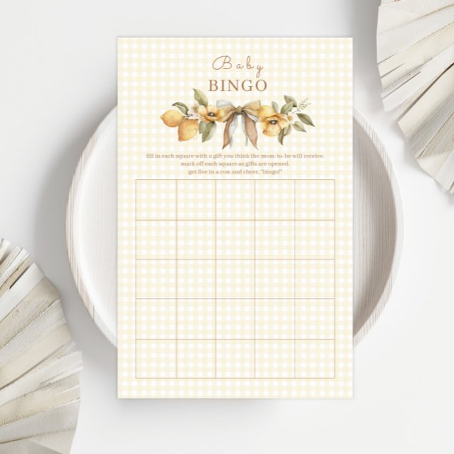 Silly Goose Lemon Baby Shower Bingo Game (Von Creator hochgeladen)