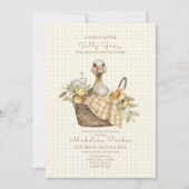 Silly Goose Lemon Baby Shower Einladung (Vorderseite)