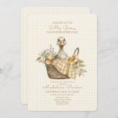 Silly Goose Lemon Baby Shower Einladung (Vorne/Hinten)