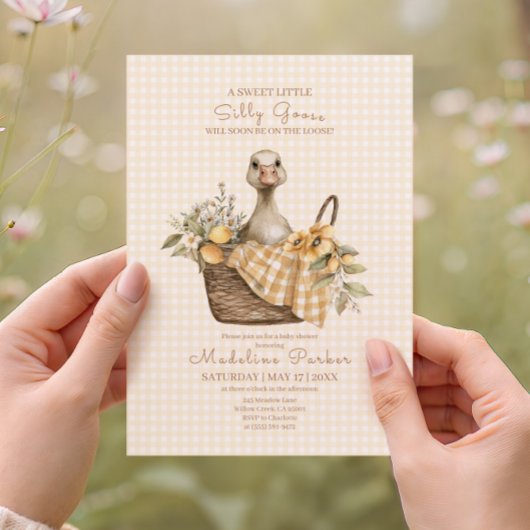 Silly Goose Lemon Baby Shower Einladung