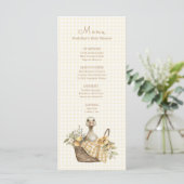 Silly Goose Lemon Baby Shower  Menükarte (Stehend Vorderseite)