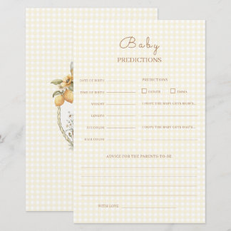 Silly Goose Lemon Shower Predictions Advice Game