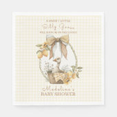 Silly Goose Lemon Watercolor Baby Shower Serviette (Vorderseite)
