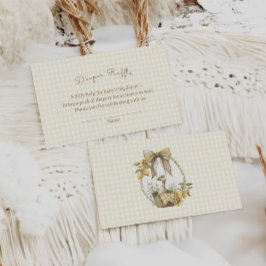 Silly Goose Lemon Watercolor Diaper Raffle Begleitkarte