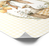 Silly Goose Lemon Watercolor Diaper Raffle Sign Poster (Ecke)