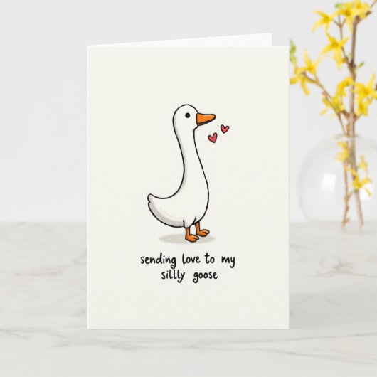 Silly Goose Love Card Karte (Gelbe Blume)