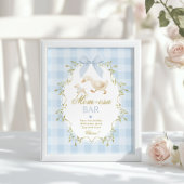 Silly Goose Momosa bar Blue Gingham Poster