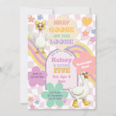 Silly Goose on the Loose Birthday Einladung (Vorderseite)
