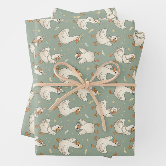 Silly Goose Party Parade Funny Birthday Geschenkpapier Set (Beispiel)