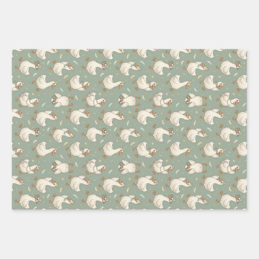 Silly Goose Party Parade Funny Birthday Geschenkpapier Set (Vorderseite)