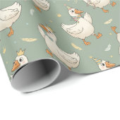 Silly Goose Party Parade – Funny Duck Patter Geschenkpapier (Rolleneckpunkt)