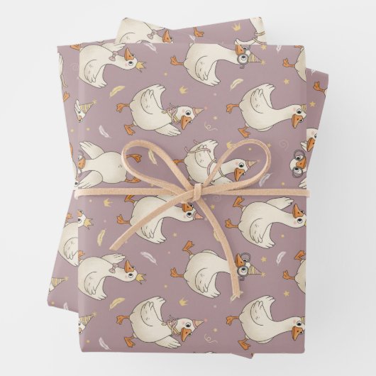 Silly Goose Party – Quirky Birthday Design Geschenkpapier Set (Beispiel)
