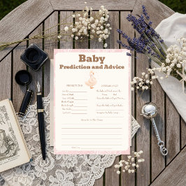 Silly Goose Pink Baby Predictions & Advice Card Einladung