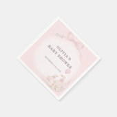 Silly Goose Pink Baby Shower Party Serviette (Ecke)