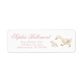 Silly Goose Pink Baby Shower Return Address (Vorne)