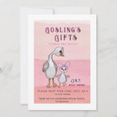 Silly Goose & Pink Bow I Cards and Gifts Einladung (Vorderseite)