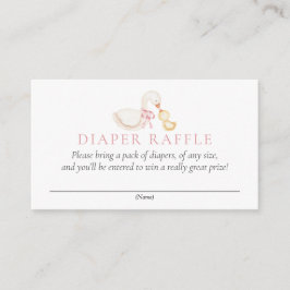 Silly Goose Pink Floral Diaper Raffle Card Begleitkarte