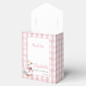 Silly Goose Pink Gingham Baby Shower Geschenkschachtel (Geöffnet)