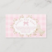 Silly Goose Pink Gingham Books for baby Begleitkarte (Vorderseite)