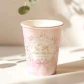 Silly Goose Pink Gingham Bow Baby Shower Pappbecher