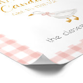 Silly Goose Pink Gingham Guess How Many Game Poster (Ecke)