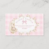 Silly Goose Pink Gingham-Windel-Rafficket Begleitkarte (Vorderseite)