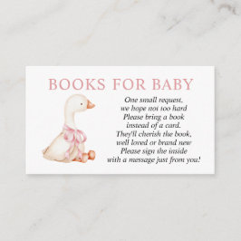 Silly Goose Pink Girl Books for Baby insert card