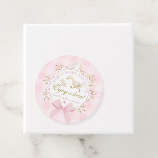 Silly Goose Pop it when she Pops Pink Whimsical Geschenkanhänger (Beispiel)