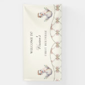 Silly Goose Preppy Bow Baby Shower Banner (Vertikal)