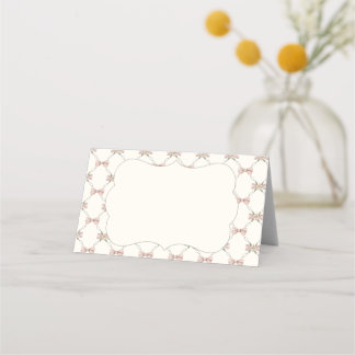 Silly Goose Preppy Bow Baby Shower Blank Platzkarte