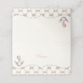 Silly Goose Preppy Bow Baby Shower Platzkarte (Außenseite Aufgefaltet)
