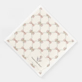 Silly Goose Preppy Bow Baby Shower Serviette (Ecke)