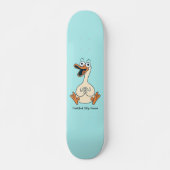 Silly Goose, Quirky, Funny Cartoon Goose Skateboard (Vorne)