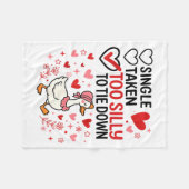 Silly Goose Romantic Status Funny Love Life Dating Fleecedecke (Vorderseite (Horizontal))