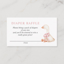 Silly Goose Rosa Floral Windel-Raffle-Karte Begleitkarte