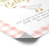 Silly Goose Rosa Gingham-Bauchmessspiel-Schild Poster (Ecke)