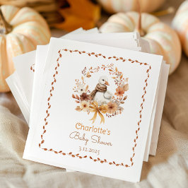 Silly Goose Rustic Fall Baby shower Thank you Serviette