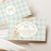 Silly Goose Sage Bow Gingham Books for baby Begleitkarte