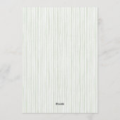 Silly Goose Sage Green Baby Shower Einladung (Rückseite)