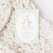 Silly Goose Sage Green Baby Shower Einladung