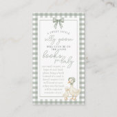 Silly Goose Sage Green Coquette Books for Baby Begleitkarte (Vorderseite)