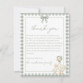 Silly Goose Sage Green Coquette Flat Dankeskarte (Vorderseite)