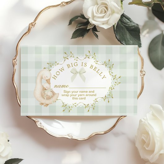 Silly Goose Sage How big is belly Begleitkarte