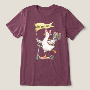 Silly Goose Scooter Zur Schule Anpassbar Tri-Blend Shirt
