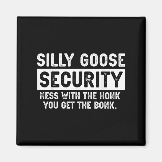 Silly Goose Security Funny Halloween Costume  Magnet (Vorne)
