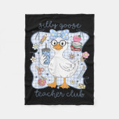 Silly Goose Teacher Club Back To School Funny Firs Fleecedecke (Vorderseite)